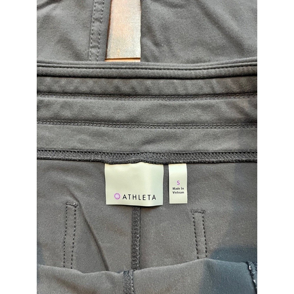 Athleta Active Casaul Slouchy Stretch Straight Leg Zipper Wasit Tie Pants Size S - Picture 2 of 8